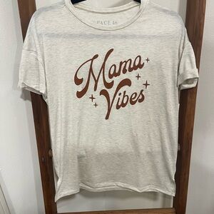 Cream 'Mama Vibes' Woman’s T-Shirt